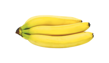 La banana ha una forma oblunga e si sviluppa a grappoli o secondo il classico “caschetto” che può arrivare a pesare fino a 50 kg.